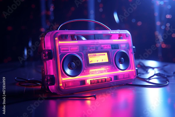 Obraz Retro fashion enthusiasts people in a 90s and 2000s inspired style. Retro fashion trend