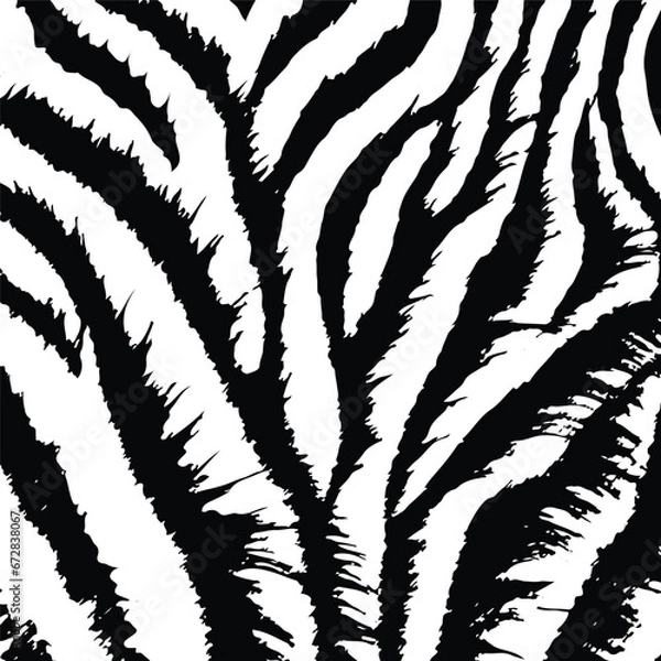Obraz Print Animal Zebra pattern texture seamless black strip texture