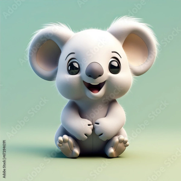 Obraz Cute, funny koala in 3D  style
