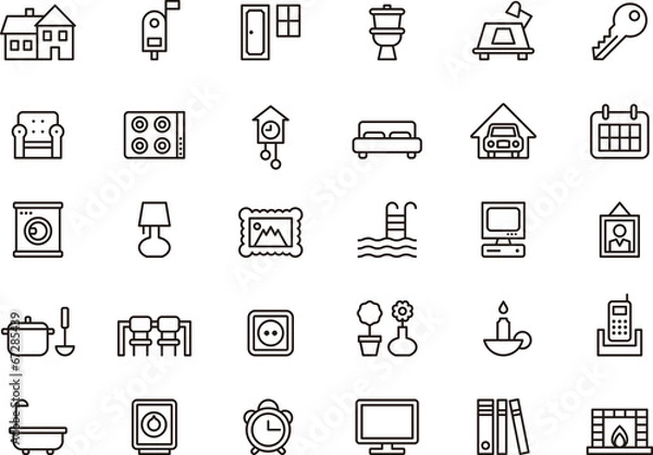 Obraz House & Home icon set