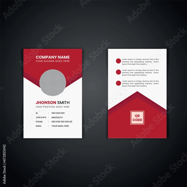 Fototapeta vector abstract id cards template concept