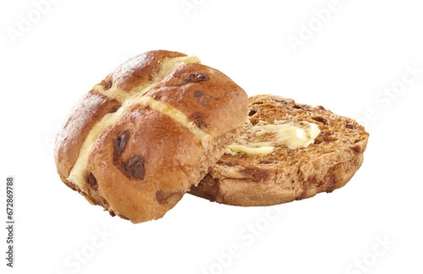 Fototapeta bun with seeds on transparent background