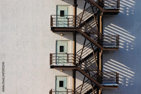Obraz Feuertreppe an einem Hotel