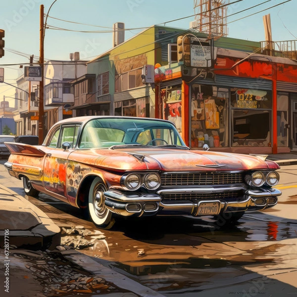 Obraz Vintage Vehicles in Automation Era