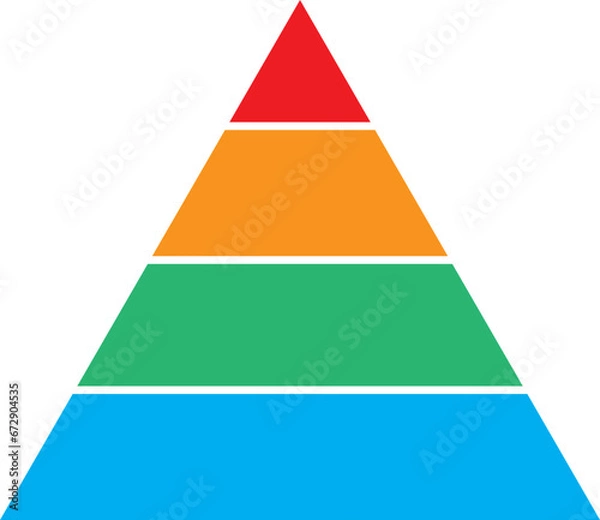 Fototapeta ピラミッド　ヒエラルキー　アイコン	4段