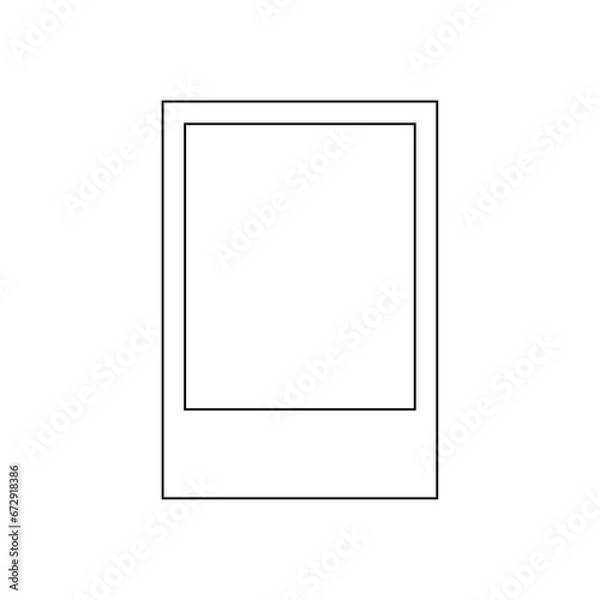 Fototapeta シンプルなチェキの写真フレーム