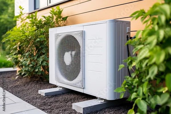 Fototapeta Ground source heat pump environmentally friendly sustainable domestic future heating sustainable efficient consumer resource geothermal system renewable energy