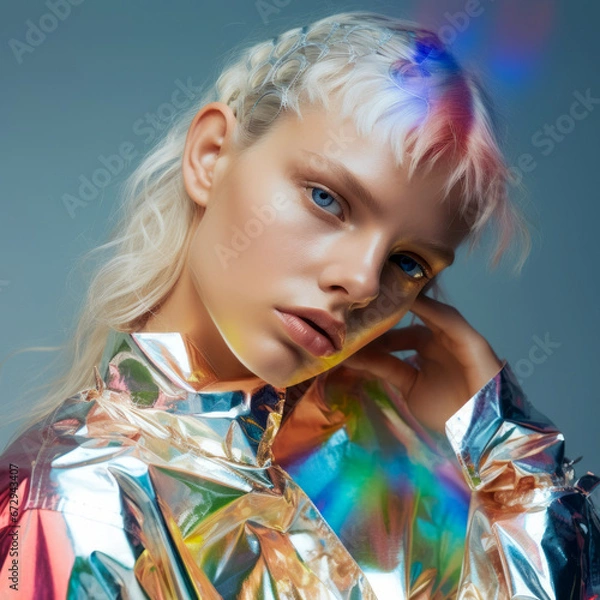 Obraz  Futuristic Y2K Fashion Elegance