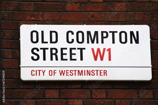 Obraz Old Compton Street Sign