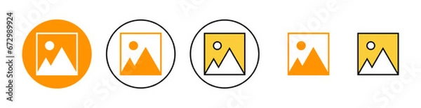 Fototapeta Picture icon set for web and mobile app. photo gallery sign and symbol. image icon