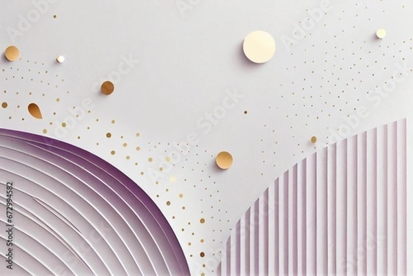 Fototapeta AI generated illustration of an abstract modern geometric background featuring small circles, dots