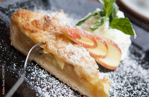 Obraz Apple pie and ice cream