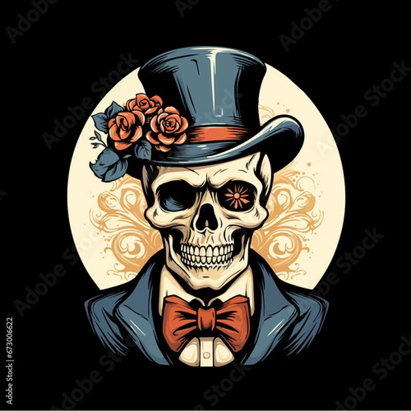 Obraz pirate skull with a skull