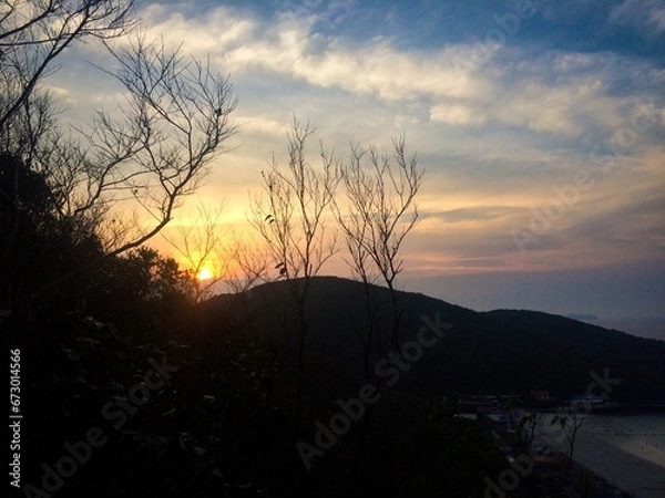 Obraz sunset in the mountains