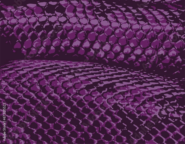 Obraz Dragon Snake skin texture vector seamless pattern fabric textile design