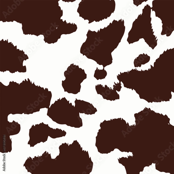 Obraz Brown Cow skin texture vector seamless pattern fabric textile design