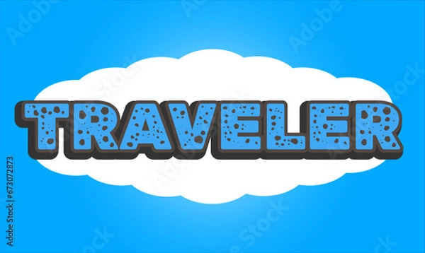 Obraz Traveler 3D text effect editable