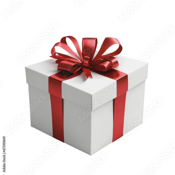 Fototapeta gift box isolated on white, PNG transparent background