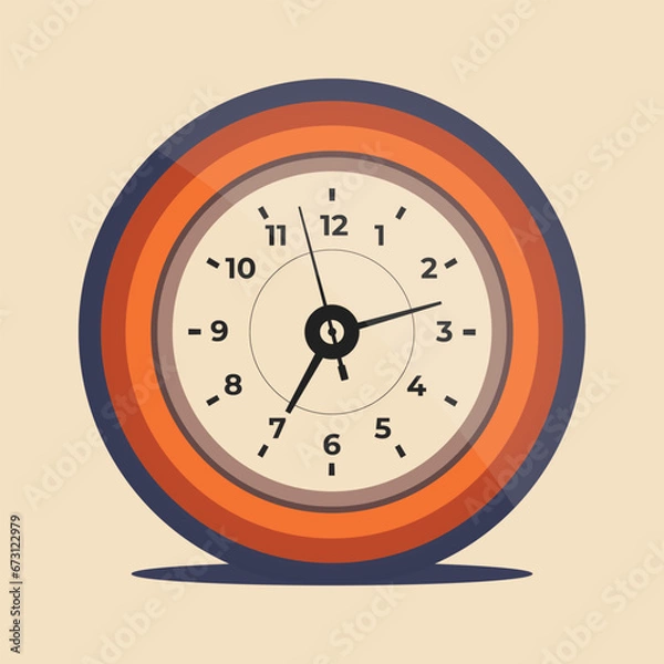 Fototapeta Realistic watch clock chronograph silver black dashboard yellow white arrow number luxury vector