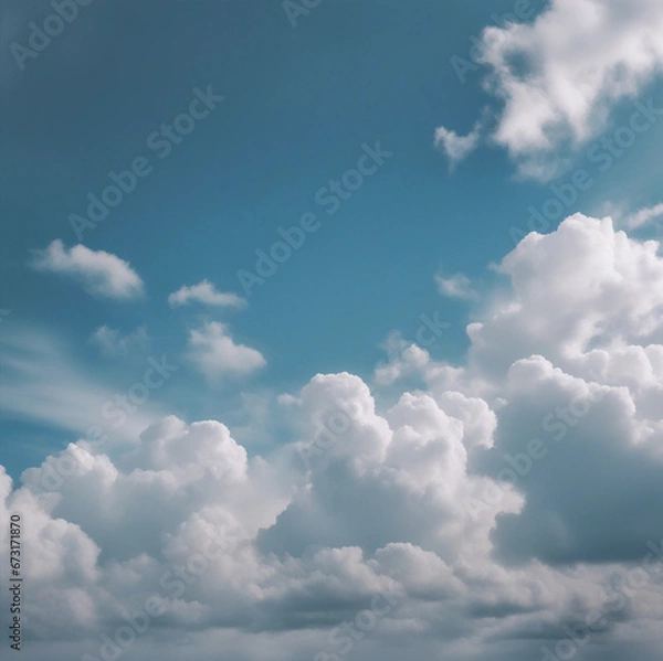 Obraz blue sky with clouds Generative AI