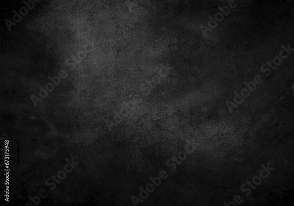 Fototapeta Black empty wall background. Grunge textured concrete stone backdrop