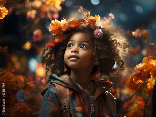 Obraz portrait of a girl in autumn park