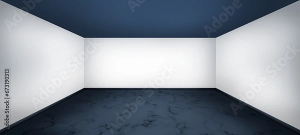 Fototapeta Empty room with wall