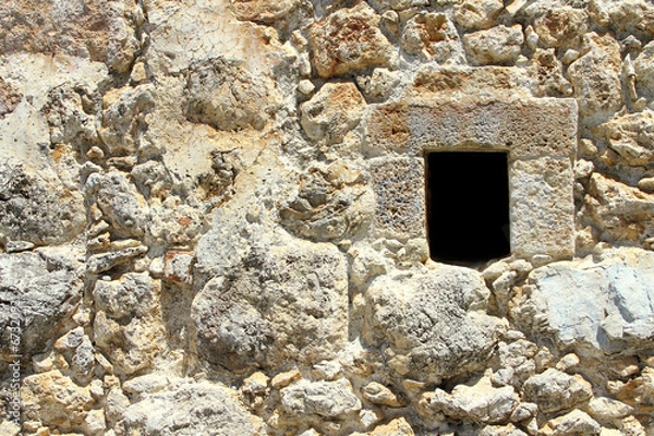 Fototapeta Fortress wall and window