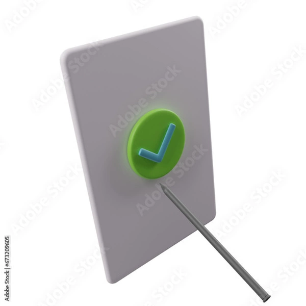 Obraz green button with a question mark election