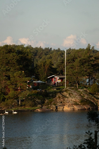 Obraz Cabin on Island