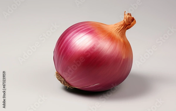Fototapeta Onions on a white background, studio shot