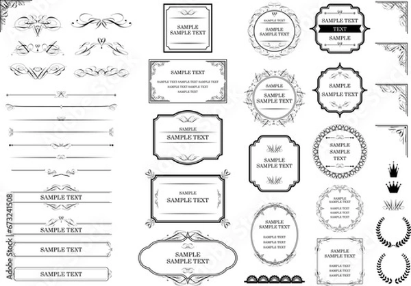 Obraz クラシックな飾り系セット