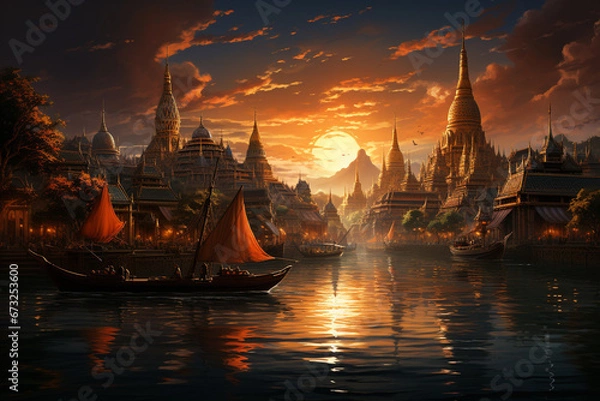 Fototapeta minimal background watercolor painting generated with AI