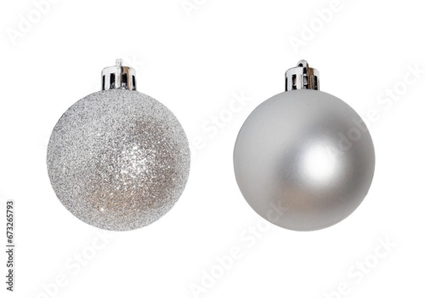 Obraz silver christmas ball
