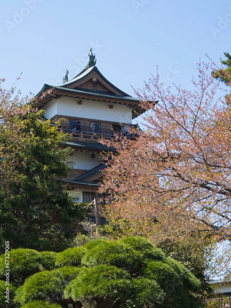 Fototapeta Takashima Castle in Suwa, Nagano, Japan
