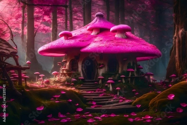 Obraz magic mushroom in the forest