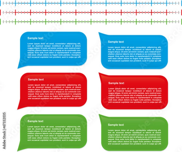 Fototapeta Commentary text boxes