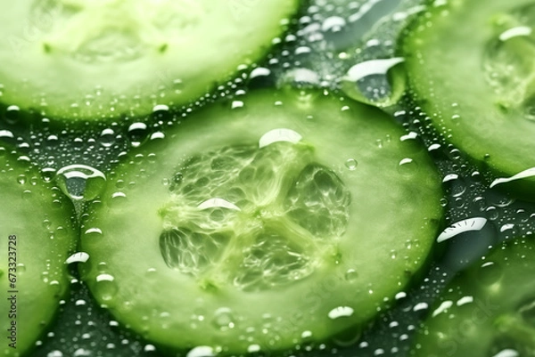 Fototapeta cucumber and water