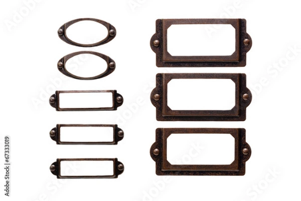 Obraz アンティークなラベルプレート