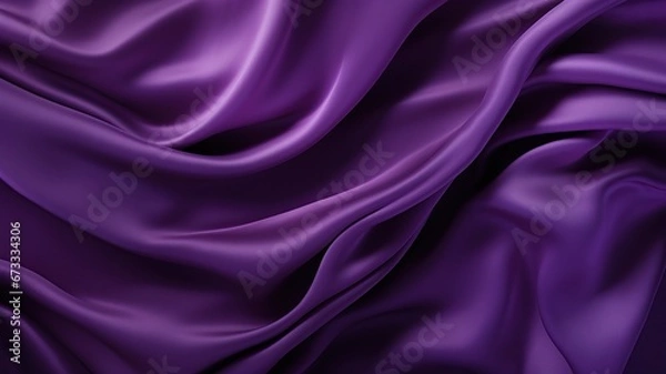 Obraz close up view of a purple silk like background AI generated