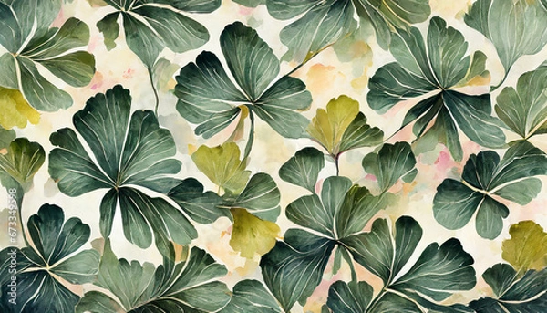 Obraz Pattern of gingko biloba leaf