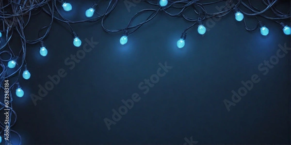 Obraz Blue christmas lights background

