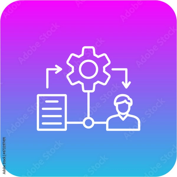 Fototapeta Process Icon