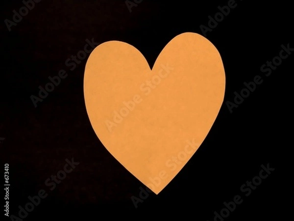 Obraz orange paper heart
