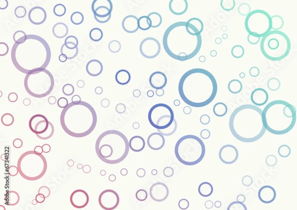 Fototapeta White background with colored circles