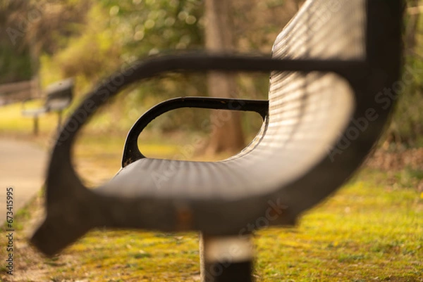 Fototapeta bench in the park