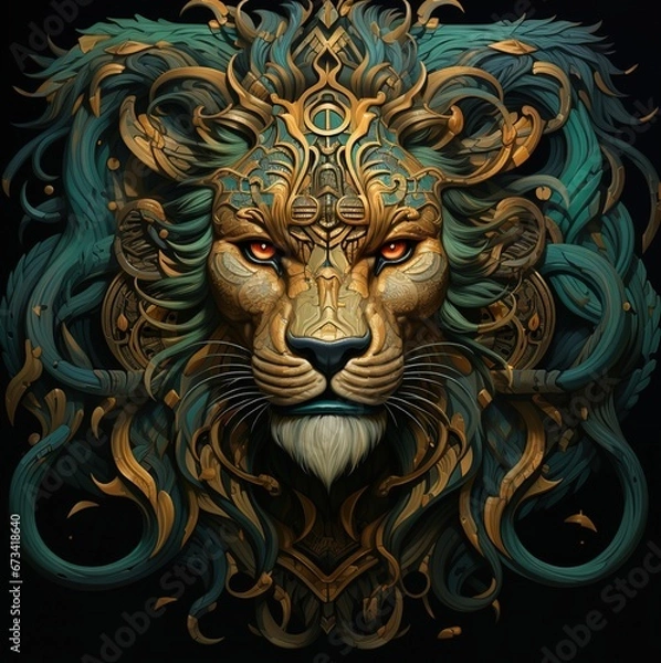 Fototapeta lion statue