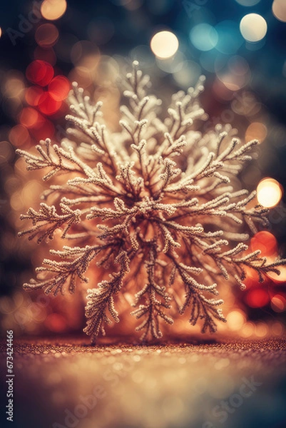 Obraz Vertical abstract composition of happy holidays card with blurred background, christmas celebration, Culture and Religion concept, generative ai