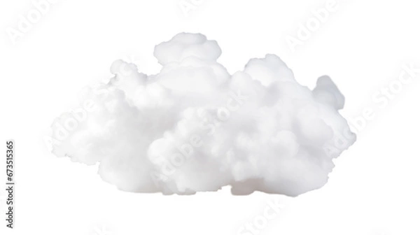Obraz Fluffy Cloud on transparent background. Ai generative.
