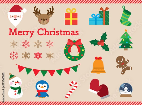 Fototapeta クリスマス　セット